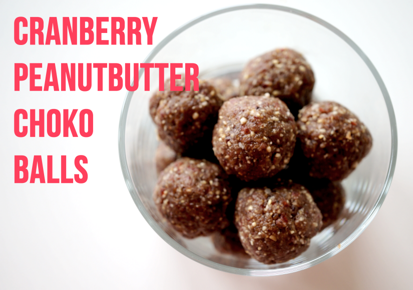 cranberry peanutbutter choko balls